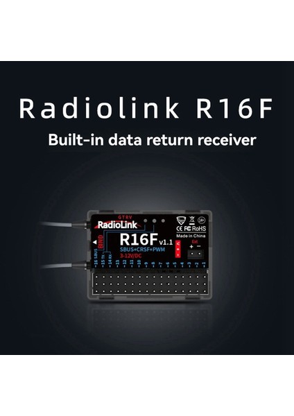 Radiolink R16F Rc Alıcısı 16 Kanal 2 4ghz Gyro Voltaj Telemetrisi Rc Otomobil Tekne Uçak Için 600M Aralığı (Yurt Dışından) modelleri