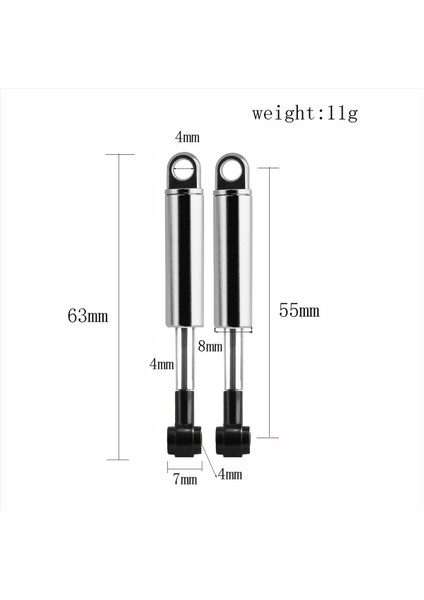 Tamiya Için Metal Süspansiyon Şok Emicisi 1/14 Rc Araba Römork Kamyonu Yükseltme Parçaları Gümüş (Yurt Dışından) fiyatları