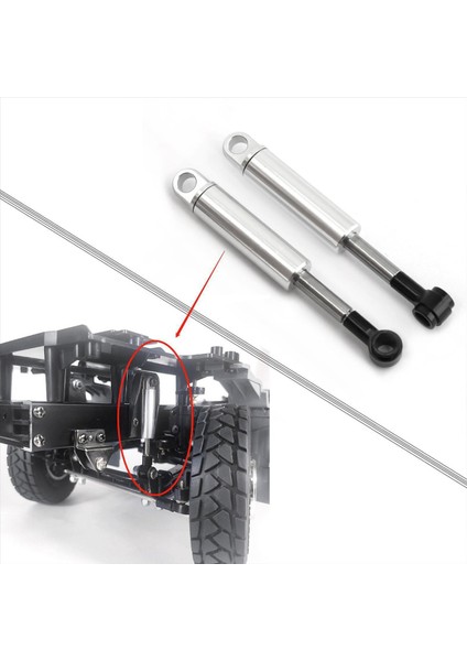 Tamiya Için Metal Süspansiyon Şok Emicisi 1/14 Rc Araba Römork Kamyonu Yükseltme Parçaları Gümüş (Yurt Dışından) modelleri