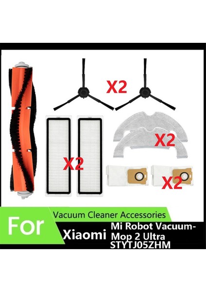 Mi Robot Vacuum-Mop 2 Ultra STYTJ05ZHM Elektrikli Süpürge Aksesuarları Toz Torbaları Paspas Bezi Ana Yan Fırça Parçaları (Yurt Dışından)