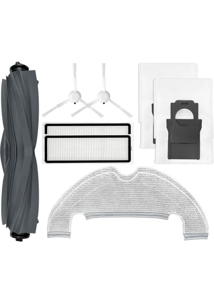 D10 Plus Gen 2 RLD32GD Robot Süpürge Ana Yan Fırça Filtresi Paspas Pedi Bezi Toz Torbası Aksesuarları (Yurt Dışından)