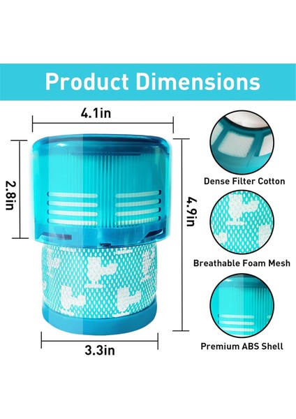 Gen5 Kablosuz Elektrikli Süpürge Için Yedek Filtre, Yeniden Kullanılabilir ve Yıkanabilir (Yurt Dışından) fırsatları