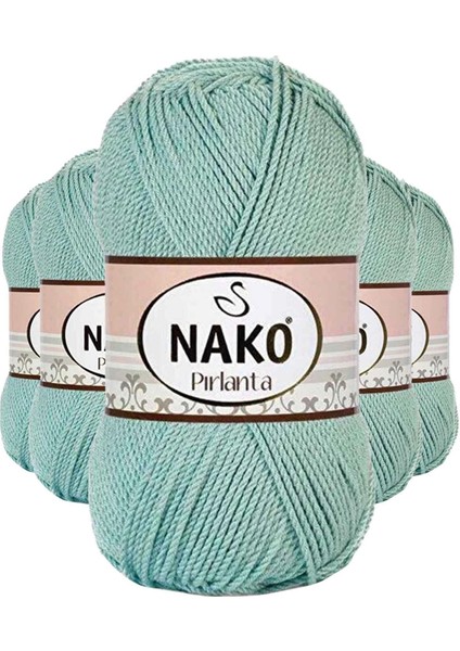 5 Adet Pırlanta Amigurumi El Örgü Ipi Yünü Çağla Yeşili 12297