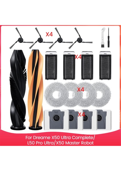 X50 Ultra COMPLETE/L50 Pro ULTRA/X50 Master Robot Süpürge Yedek Parçaları (Yurt Dışından)