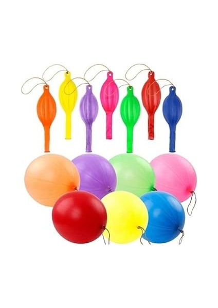 Ticaret Ipli Zıpzıp Balon - 100'LÜ Lastikli Punch Panç Büyük Boy Renkli fiyatları