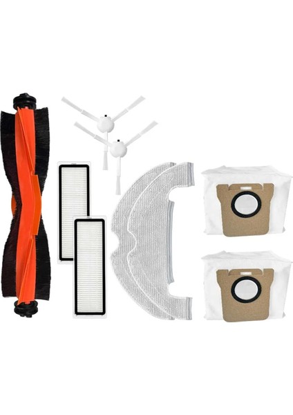 Robot Vakum X10 / B102GL Silindir Filtre Paspas Bezleri Bez Toz Torbası Yedek Parça Aksesuar (Yurt Dışından)