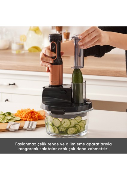 Mastermaid Prosteel Cam Mutfak Robotu Uzun Blender Ayaklı 6 Bıçaklı 2500 W Black Copper indirimleri