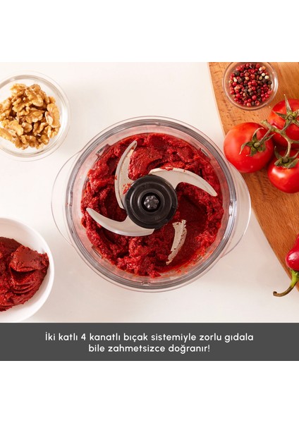 Mastermaid Prosteel Cam Mutfak Robotu Uzun Blender Ayaklı 6 Bıçaklı 2500 W Black Copper