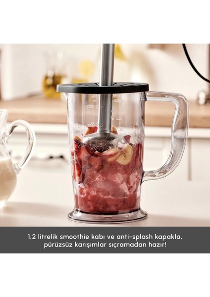 Mastermaid Prosteel Cam Mutfak Robotu Uzun Blender Ayaklı 6 Bıçaklı 2500 W Black Copper