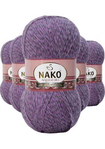 5 Adet Angora Lüks El Örgü Ipi Lila Muline 21360