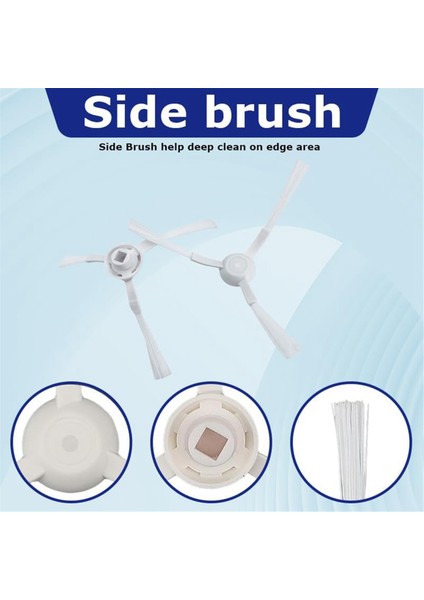 E10 B112 E12 E10C (3c Gelişmiş Sürüm) 3c Plus Elektrikli Süpürge Parçaları Için Ana Fırça Yan Paspas Bezi Filtresi (Yurt Dışından) modelleri