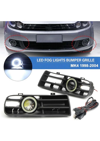Golf Mk4 1998-2004 Için 1 Takım Araba Izgarası LED Sis Farı Izgarası Alt Gündüz Farı Lambası (Yurt Dışından) modelleri