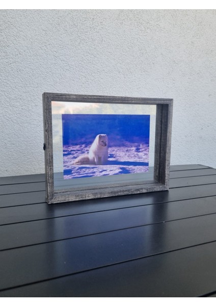 Koyu Ahşap Görünümlü Dikdörtgen Cam Fotoğraf Çerçevesi | Rotaly fırsatları