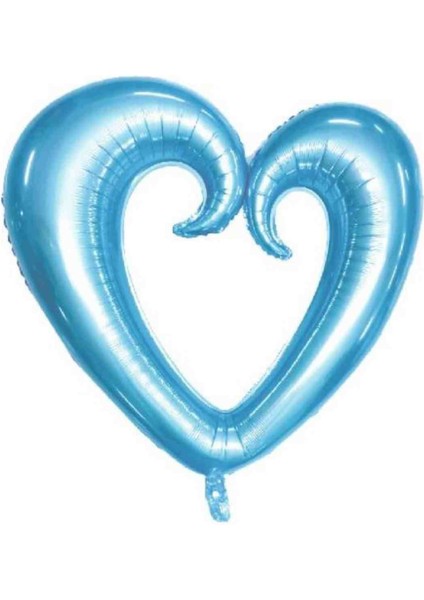 Folyo Kalp Balon Ortasi Boş 100 cm Helyum Uyumlu