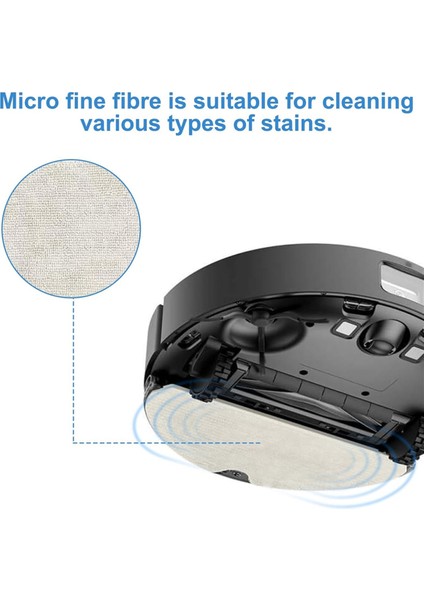 D10S, D10S Pro, D9 Max, F9 Pro Robot Süpürge Için 4'lü Yedek Paspas Pedi, Yıkanabilir ve Tekrar Kullanılabilir Ped (Yurt Dışından) fiyatları