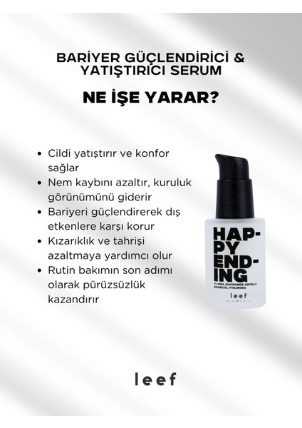 Happy Ending Serum | %5 Üre Doğal Nemlendirme | Su Bazlı | Tüm Ciltler
