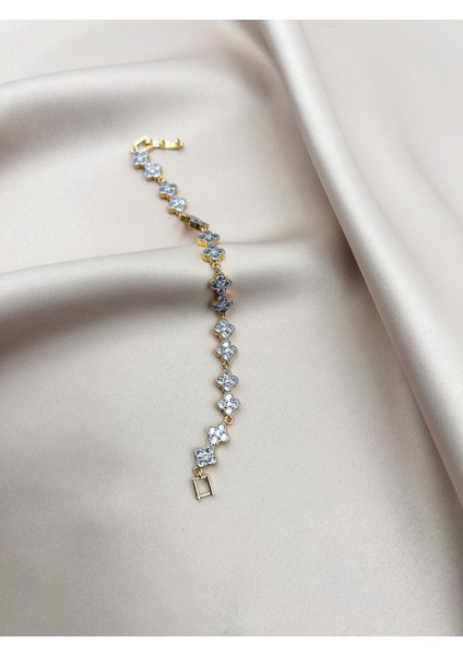 Fıora Bileklik Gümüş Zirkon Taşlı | 316L Çelik - Kararmaz | Hediyelik Kadın fırsatları