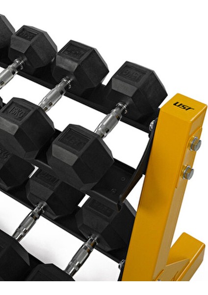 USR HX200 20 Kg Dambıl Siyah Renk Düşük Kokulu Kauçuk Kaplama ile Uzun Ömürlü