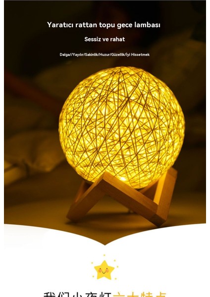 Basit Yatak Başı Yaratıcı Takraw Gece Işığı (Yurt Dışından) fırsatları