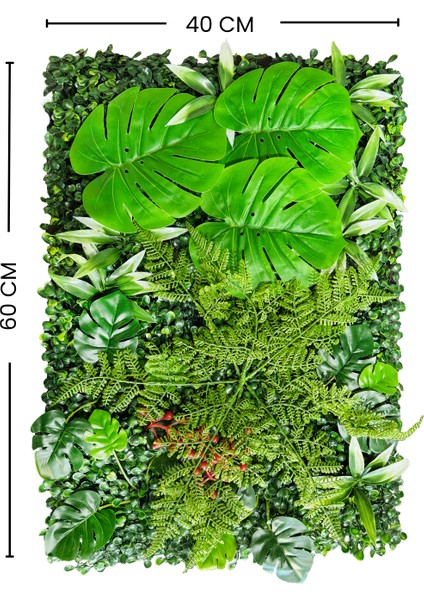 4'lü Yapay Çiçek Duvar Paneli Kırmızı Tomurcuklu 40X60 cm modelleri