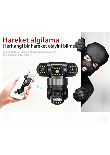 600W Piksel Çift Görüşlü 4G Güvenlik Kamerası Modu Mobil Uzaktan Interkom Gözetleme Sistemi ile Aov Güneş Enerjili Kamera modelleri