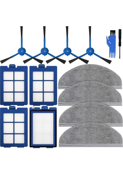 Robovac X8 Hybrid Robot Süpürge Filtreleri Yan Fırça Paspas Bezi Yedek Parçaları (Yurt Dışından)