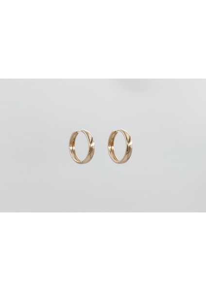 18K Gold Plated Spesso Hoop Küpe