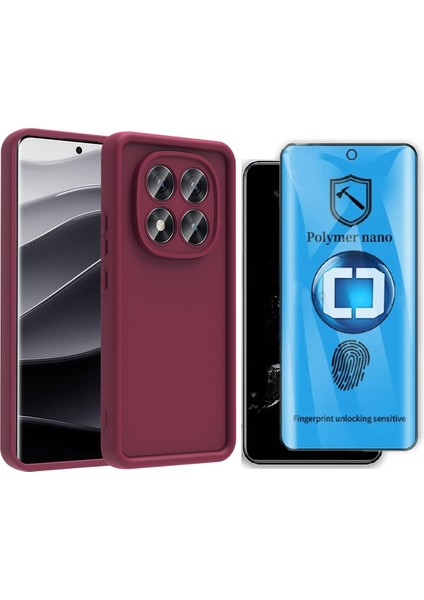 Xiaomi Redmi Note 14 Pro 5G Kılıf Kamera Korumalı Zore Ananas Kapak + Polymer Nano Ekran Koruyucu