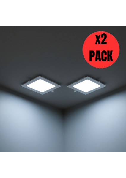 KDL 411 Slim Kare LED Panel Spot Gömme 6W 510 Lümen - Beyaz-6500K