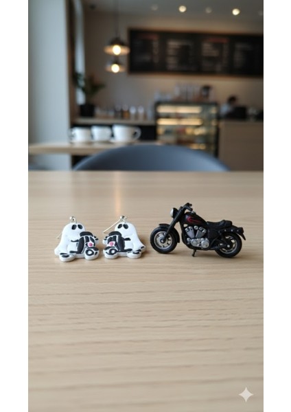 Booride Motorcu Hayalet Tasarımlı El Yapımı Küpe – Cadılar Bayramı Temalı – fiyatları