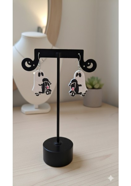 Booride Motorcu Hayalet Tasarımlı El Yapımı Küpe – Cadılar Bayramı Temalı – modelleri