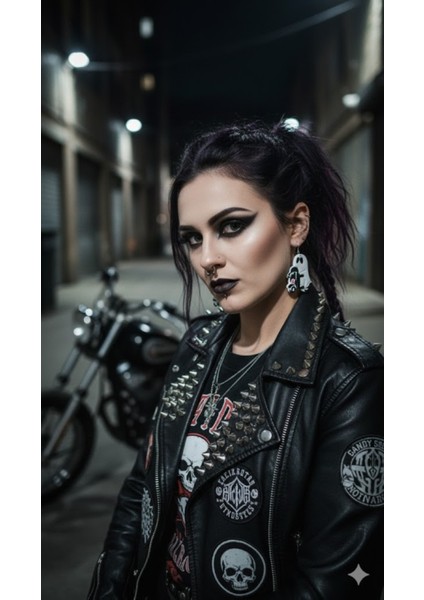 Booride Motorcu Hayalet Tasarımlı El Yapımı Küpe – Cadılar Bayramı Temalı – fırsatları