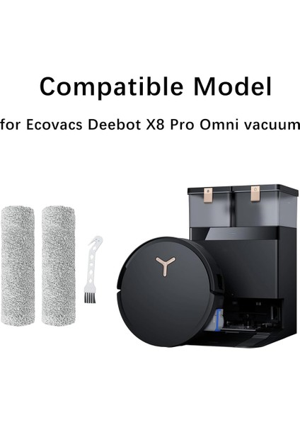 X8 Pro Omni Robot Süpürge Aksesuar Kitleri Için Fırça Silindirleri Yedek Parçaları (Yurt Dışından) modelleri