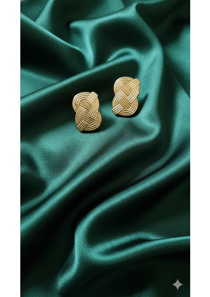 Aurélie El Yapımı Polimer Kil Küpe – Altın Örgü Tasarım – Zarif ve Şık Model fırsatları