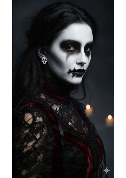 Screamie El Yapımı Polimer Kil Küpe – Mini Korku Maskesi Tasarım – Alerji Yapmayan Çelik fiyatları