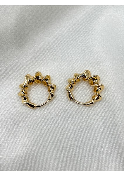 Fıora Burgulu Gold Kaplama Xuping Paslanmaz Çelik Küpe