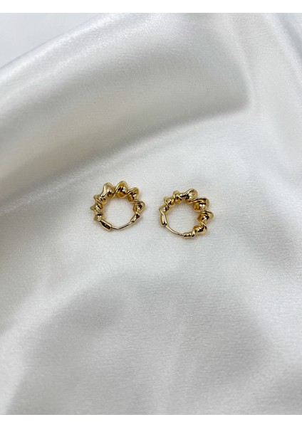 Fıora Burgulu Gold Kaplama Xuping Paslanmaz Çelik Küpe modelleri