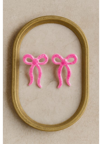 Rosabelle – Pembe Fiyonk Formlu El Yapımı Küpe modelleri