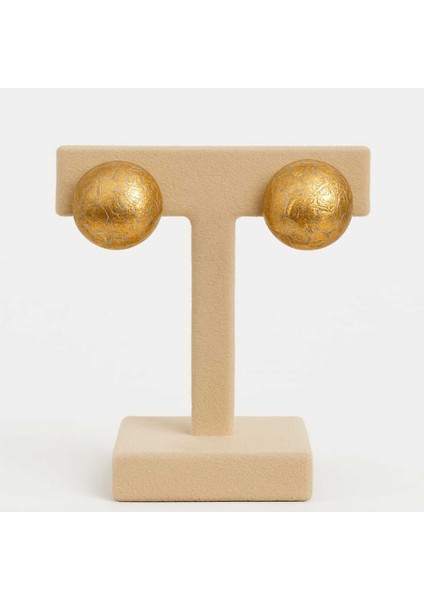 Luce – Zarif Altın Yaldızlı El Yapımı Polimer Kil Yuvarlak Küpe fiyatları