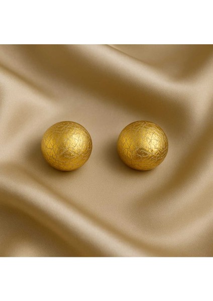 Luce – Zarif Altın Yaldızlı El Yapımı Polimer Kil Yuvarlak Küpe fırsatları