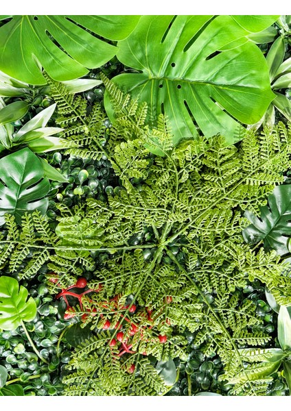 Yapay Çiçek Duvar Paneli Kırmızı Tomurcuklu 40X60 cm modelleri