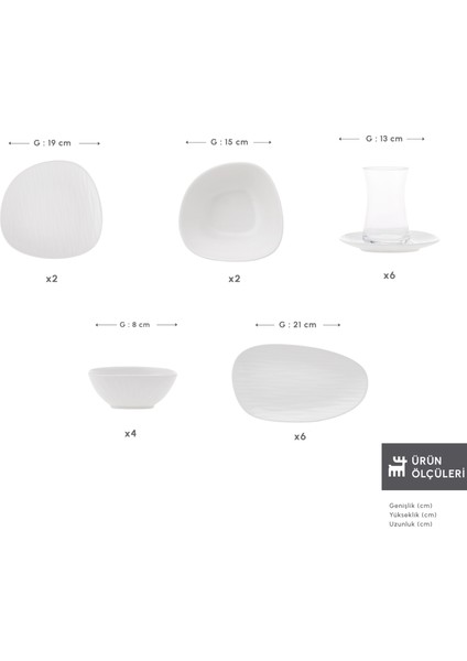 26 Parça 6 Kişilik Beyaz Sade Desenli Porselen Kahvaltı Takımı – Bulaşık Makinesi ve Mikrodalga Uyumlu fiyatları