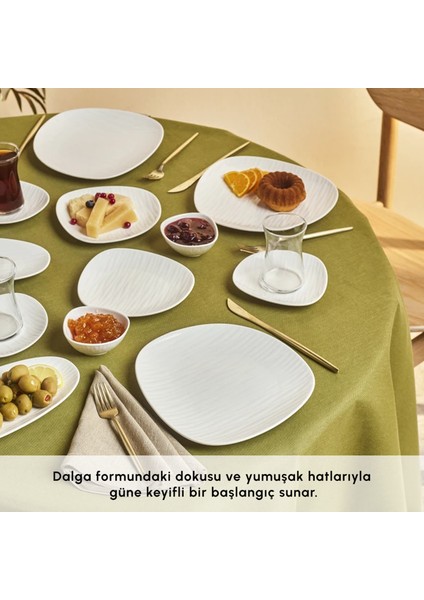 26 Parça 6 Kişilik Beyaz Sade Desenli Porselen Kahvaltı Takımı – Bulaşık Makinesi ve Mikrodalga Uyumlu fırsatları
