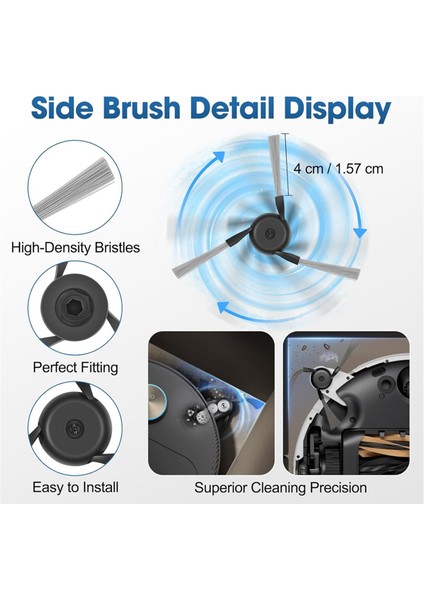 X50 Ultra Complete / L50 Pro Robot Süpürge Aksesuarları Için 21 Parçalı Yedek Parça Seti (Yurt Dışından) fiyatları