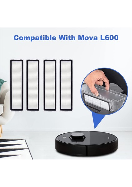 L10S Pro / D9 Plus S10+ S20+ Robot Süpürge Yedek Parçaları Için Filtre (Yurt Dışından) modelleri