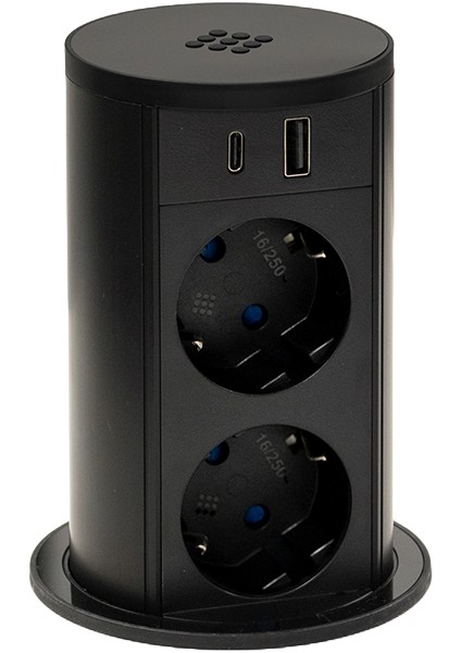 Versa Lift Basaç Pop-Up Silindir Kablosuz Wifi Şarjlı Priz Ünitesi