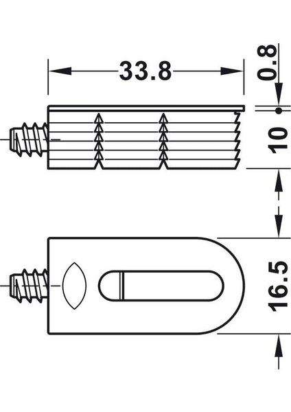 Lamello Cabineo Rta Dolap Bağlantı Elemanı - Siyah 12 Adet fırsatları