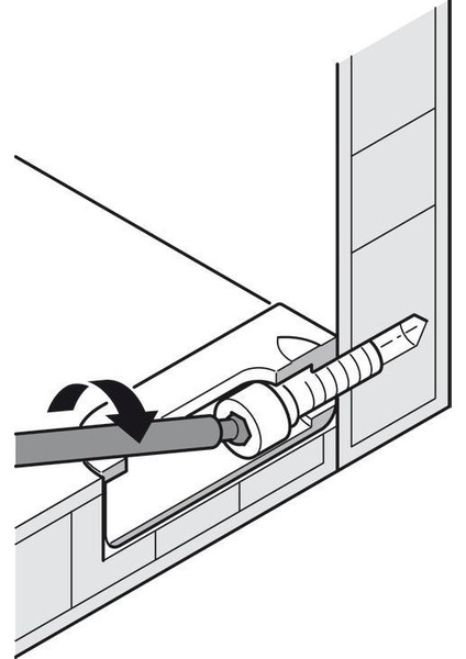 Lamello Cabineo Rta Dolap Bağlantı Elemanı - Siyah 12 Adet