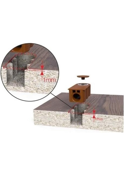 Linco Gizli Dolap Bağlantı Elemanı - Beyaz 12 Adet