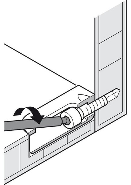 Lamello Cabineo Rta Dolap Bağlantı Elemanı - Beyaz 12 Adet